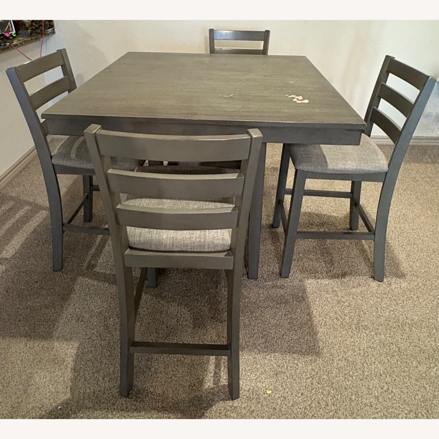 Dark Gray Wood Dining Sets - image-1