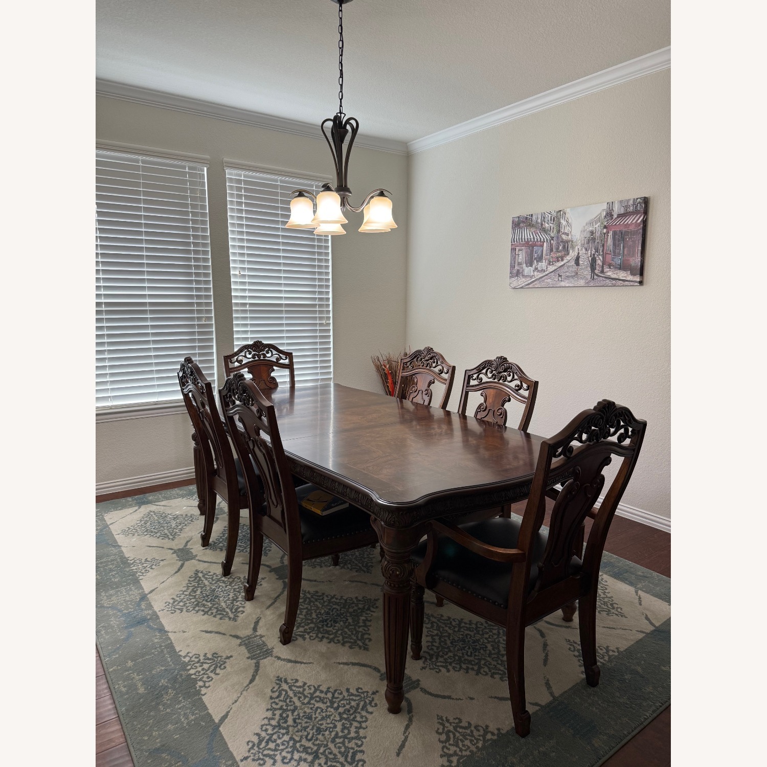 Vintage/Antique Dark Brown Wood Dining Sets - image-1