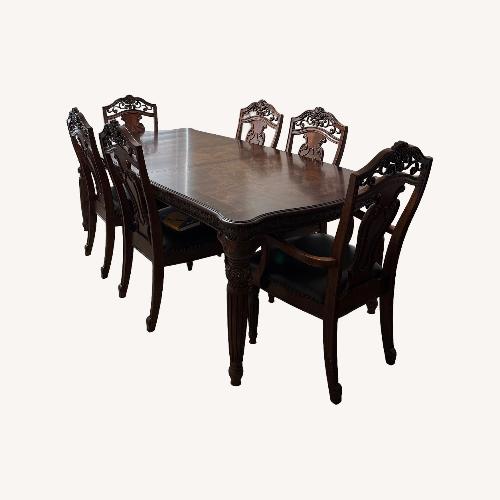 Used Vintage/Antique Dark Brown Wood Dining Sets for sale on AptDeco