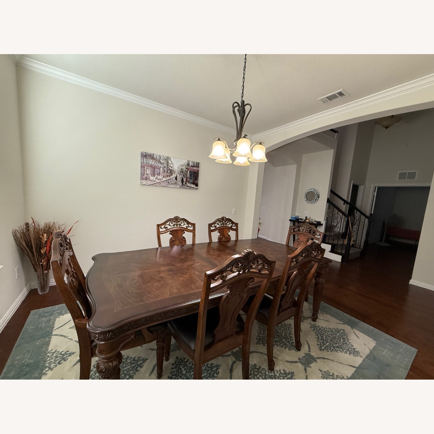 Vintage/Antique Dark Brown Wood Dining Sets - image-3