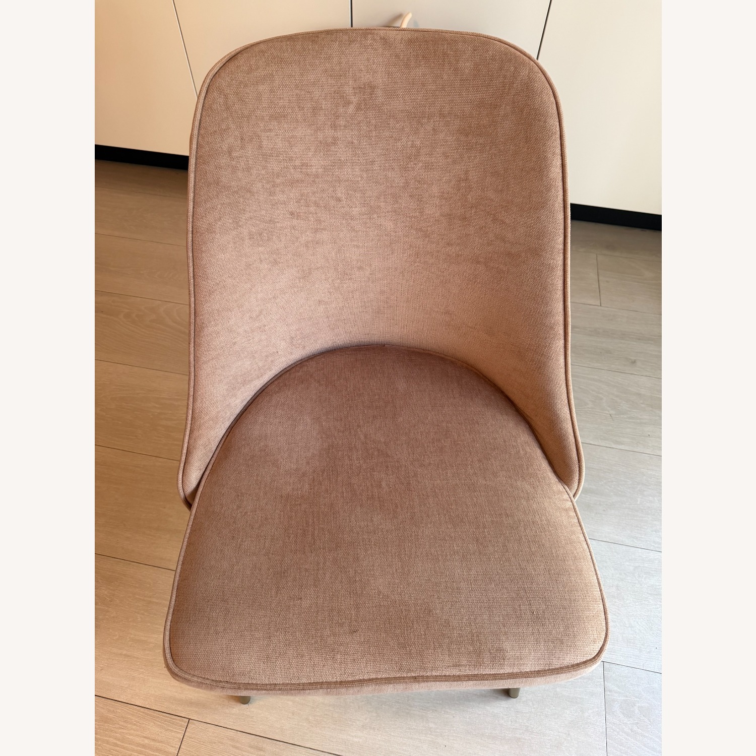 West Elm Pink Velvet Dining Chairs - image-3