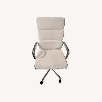 IKEA White Leather Chair
