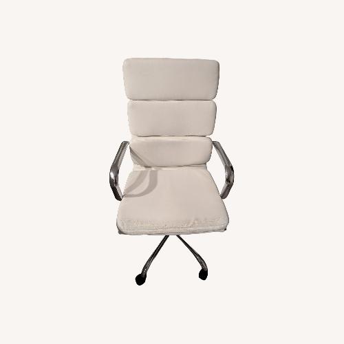 Used IKEA White Leather Chair for sale on AptDeco
