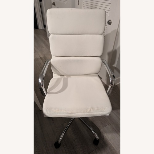 Used IKEA White Leather Chair for sale on AptDeco