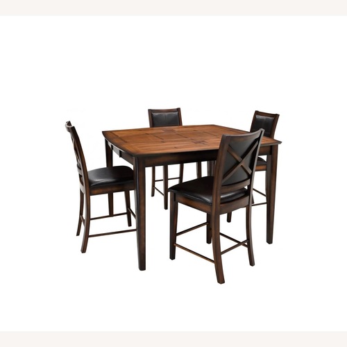 Used Dark Brown Wood Dining Set for sale on AptDeco