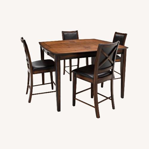 Used Dark Brown Wood Dining Set for sale on AptDeco