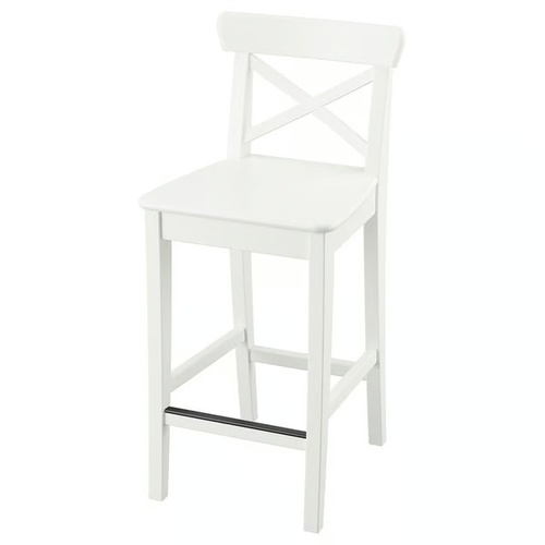 Used IKEA Rosentorp White Wood Stools for sale on AptDeco
