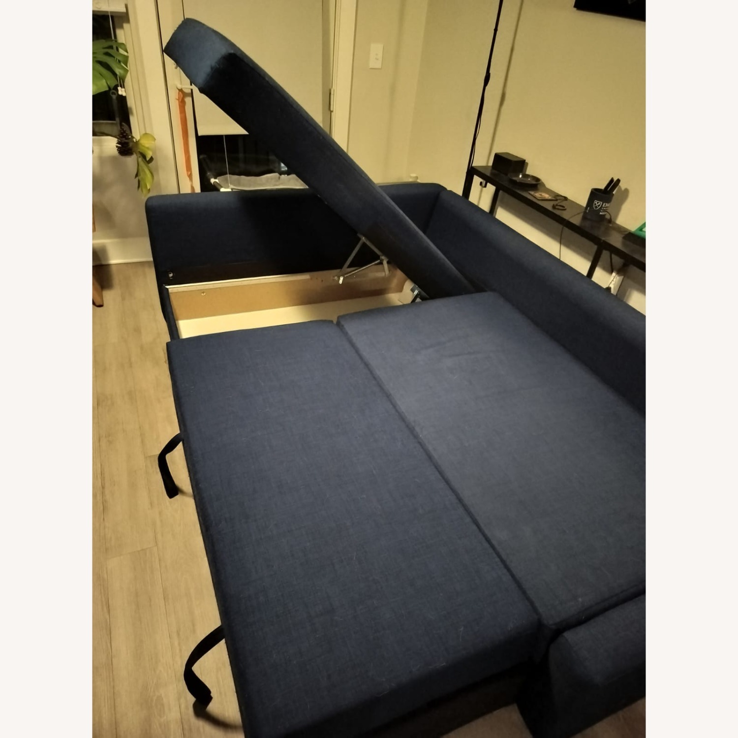 IKEA Blue Fabric Sleeper Sofa - image-5