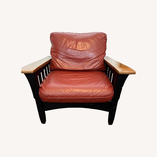 Used Ethan Allen Armchairs (2) Leather & Solid Wood for sale on AptDeco