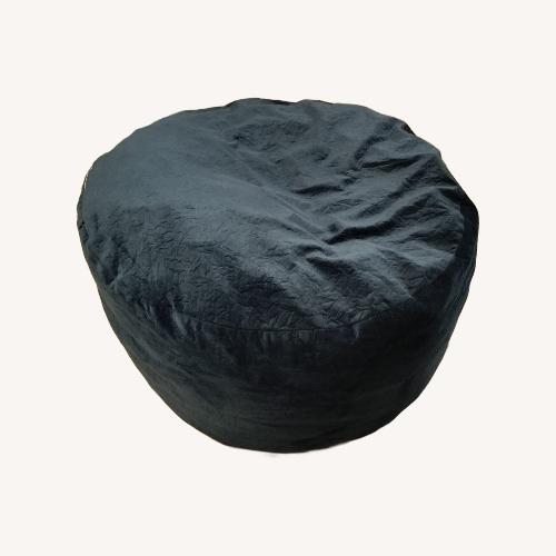 Used Bean Bag Blue Velvet Loveseat for sale on AptDeco