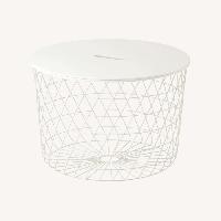 IKEA KVISTBRO White Metal Basket