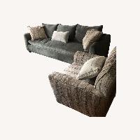 Raymour & Flanigan Dark Gray Fabric 2 Seater Sofa