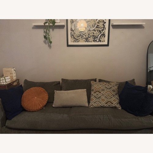 Used Raymour & Flanigan Dark Gray Fabric 2 Seater Sofa for sale on AptDeco