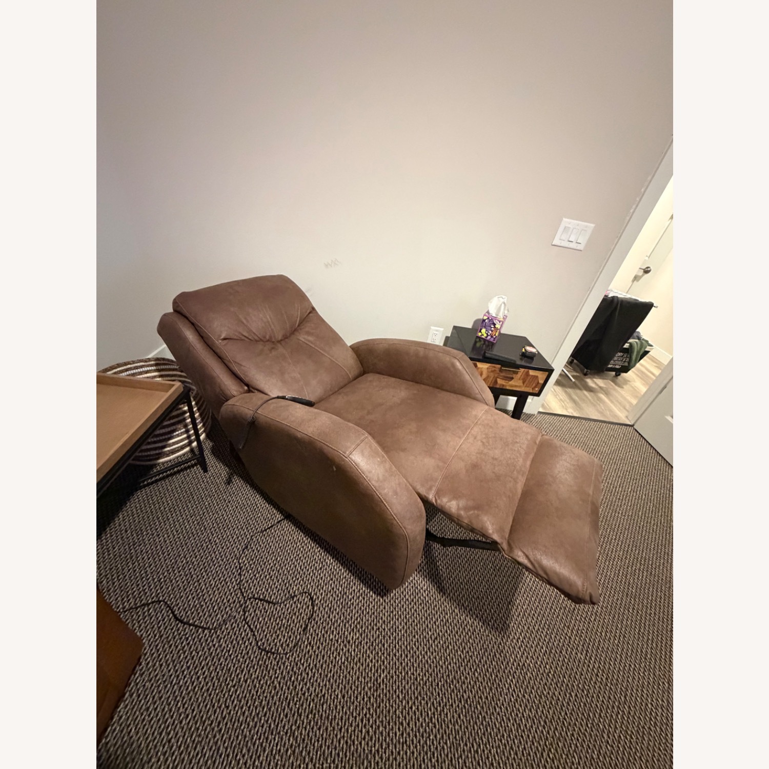 Raymour & Flanigan Dark Brown Recliner - image-4