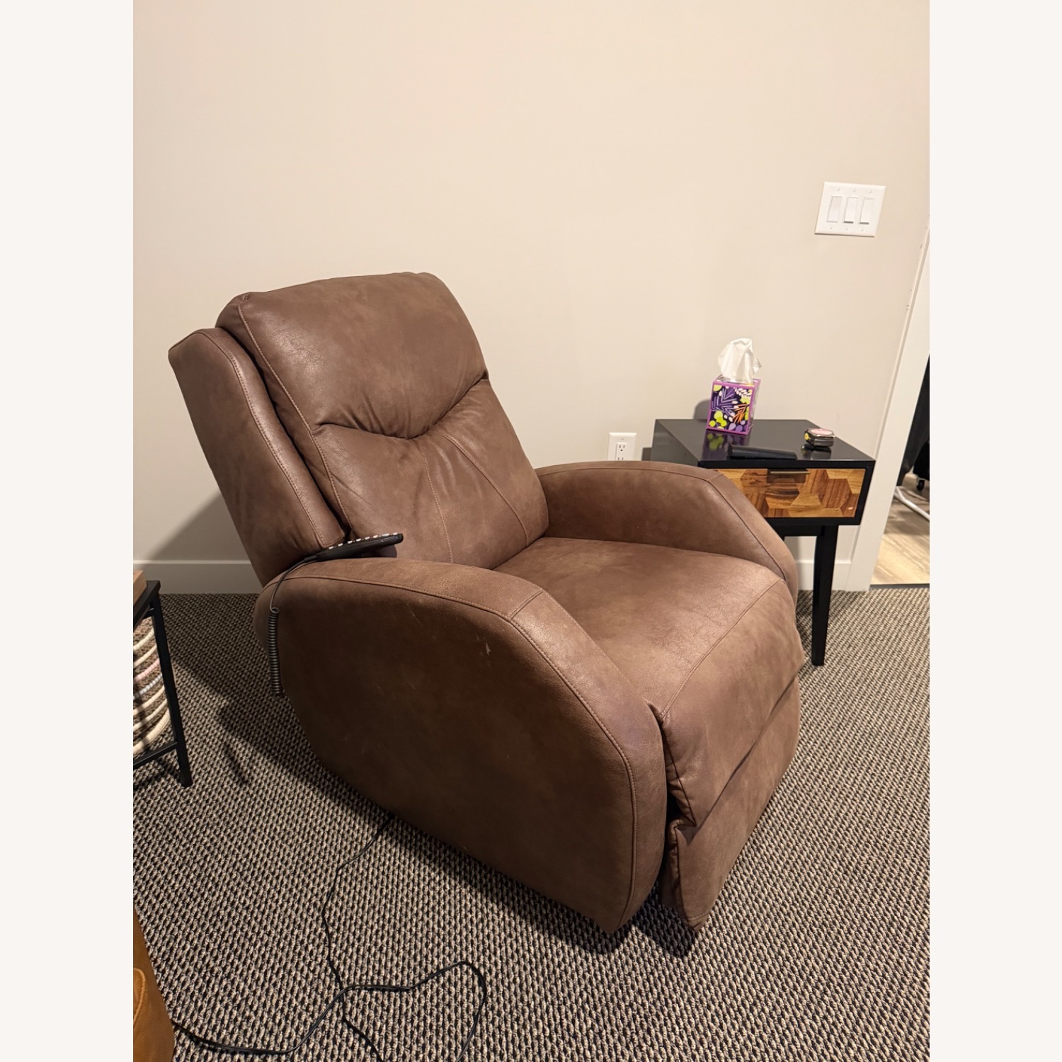 Raymour & Flanigan Dark Brown Recliner - image-2