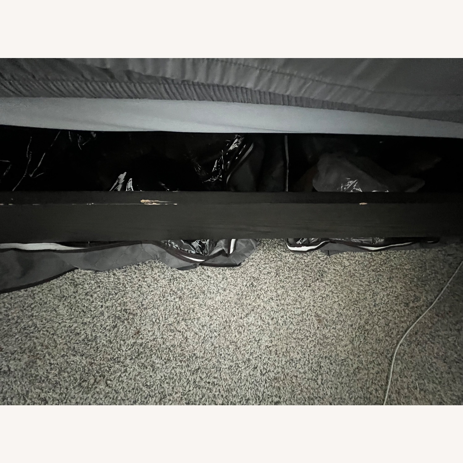 Dark Gray Wood King Bed - image-3