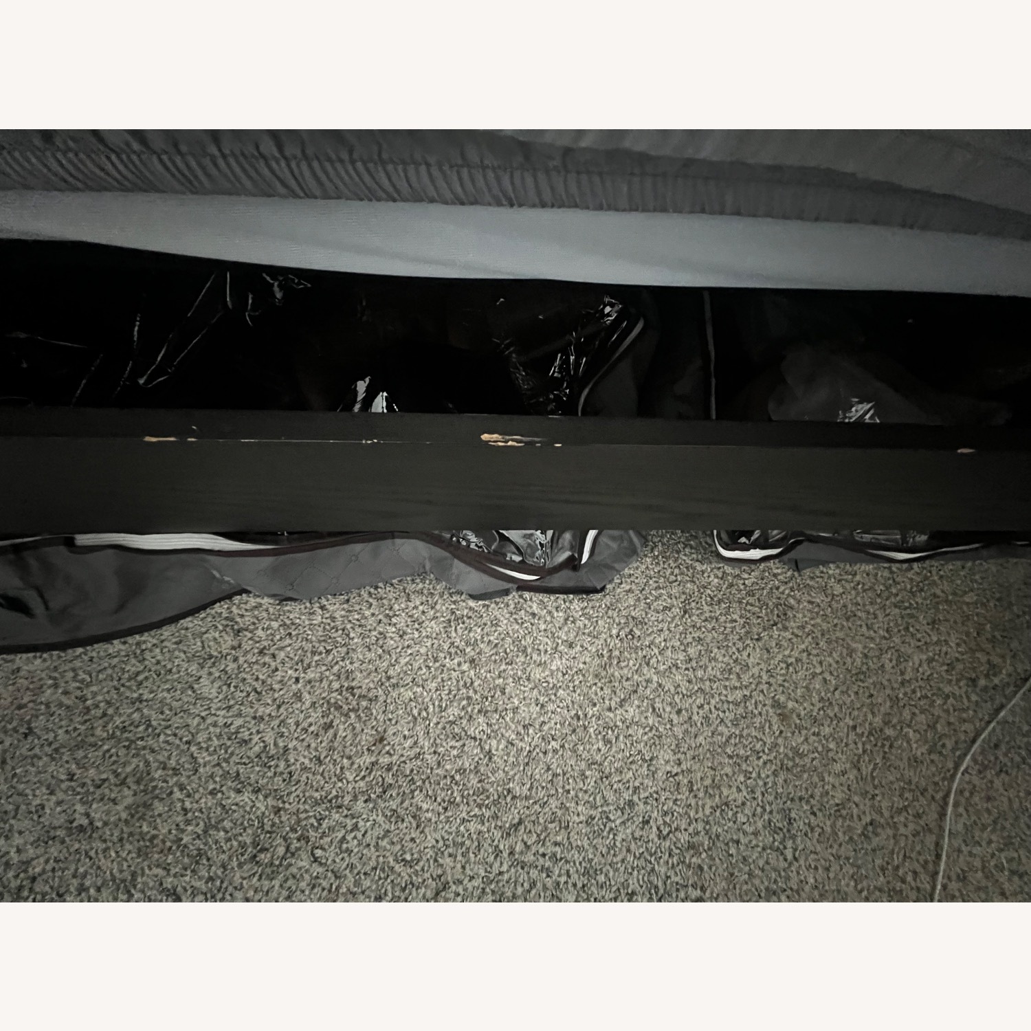 Dark Gray Wood King Bed - image-2