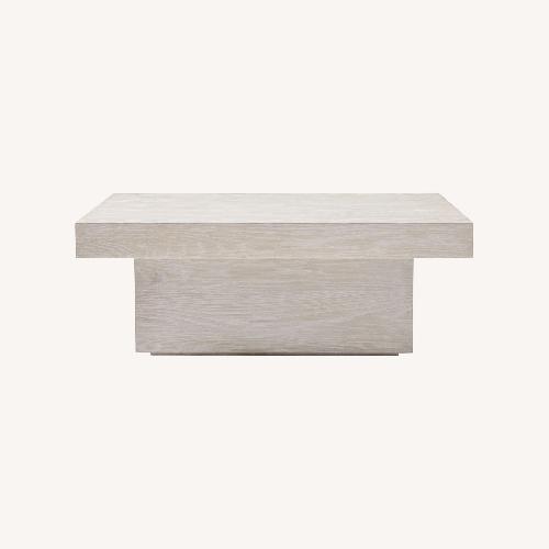 Used West Elm Volume White Wood Coffee Table for sale on AptDeco