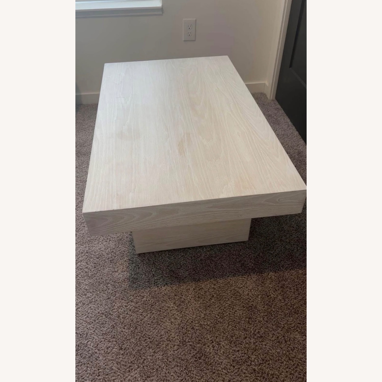 West Elm Volume White Wood Coffee Table - image-2