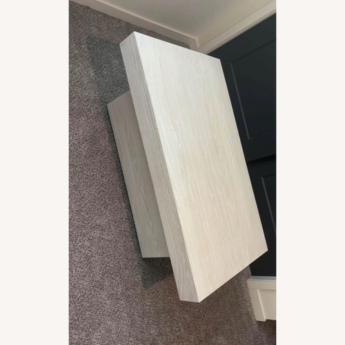 Used West Elm Volume White Wood Coffee Table for sale on AptDeco