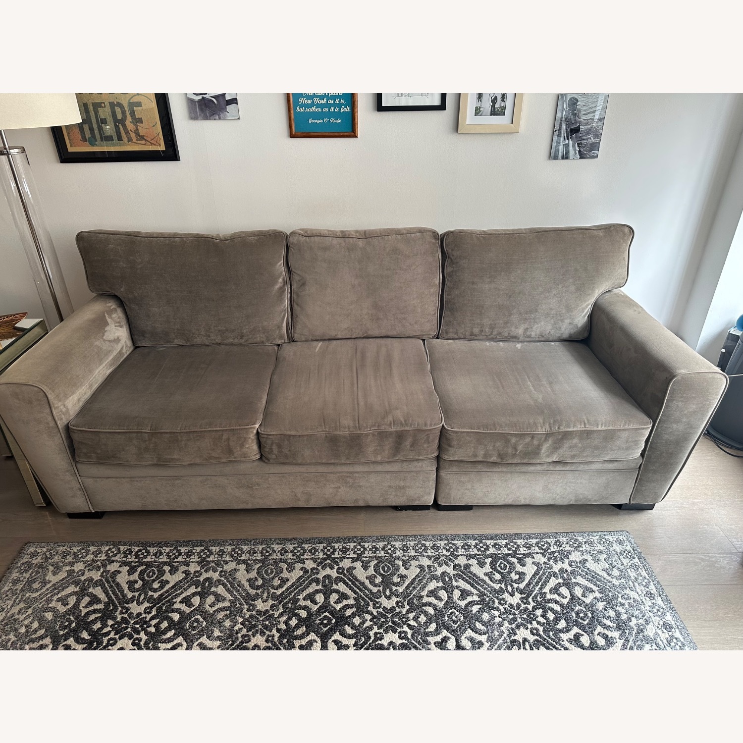 Raymour & Flanigan Light Gray 2 Piece Sectional - image-2