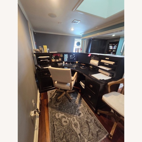 Used Taylor Made Custom Furniture Black Wood Desk for sale on AptDeco