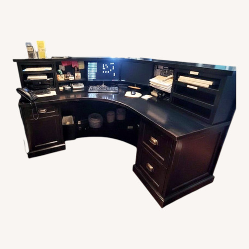Used Taylor Made Custom Furniture Black Wood Desk for sale on AptDeco