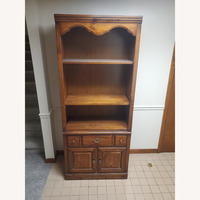 Dark Brown Wood Bookcase