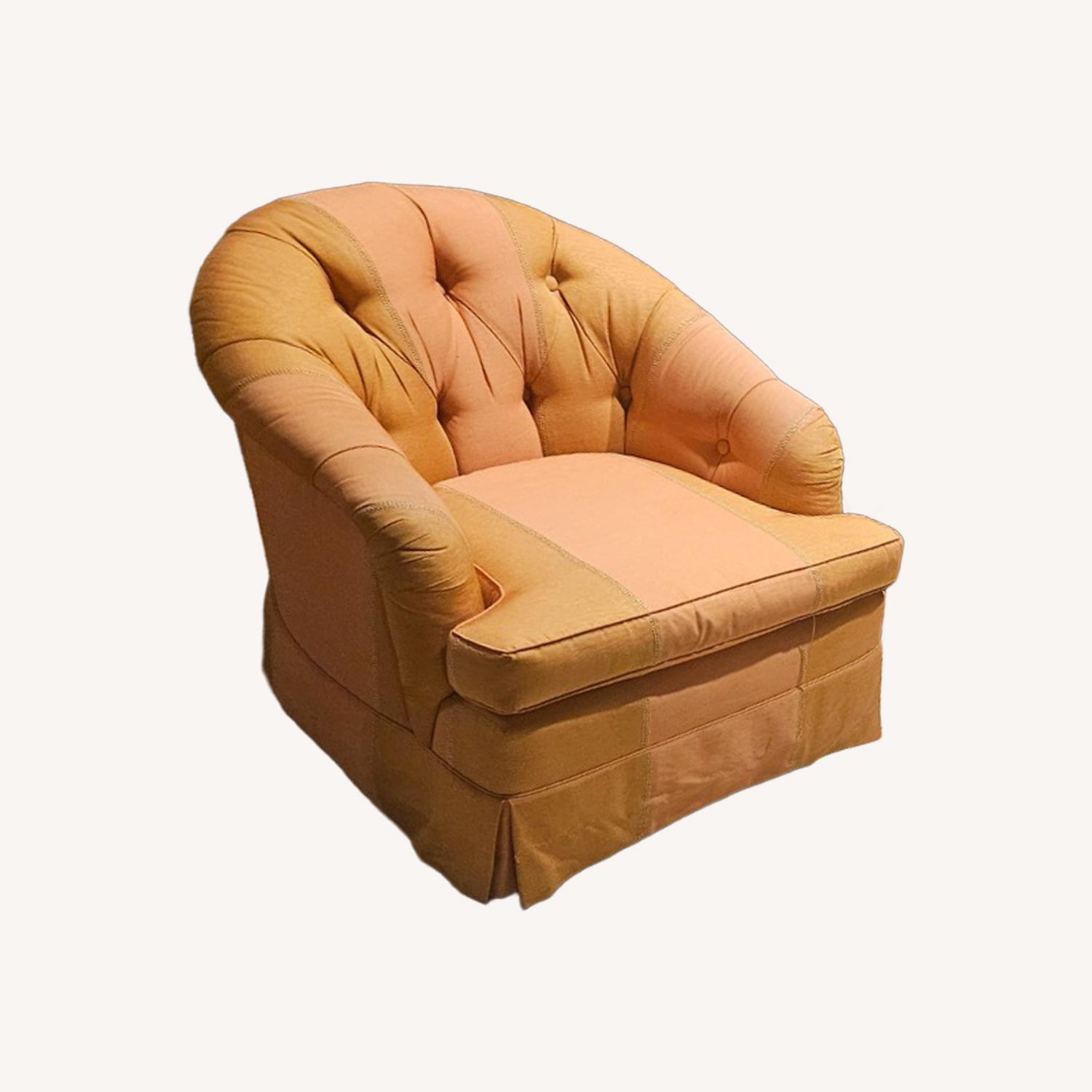 Orange Fabric Accent Chairs - image-0