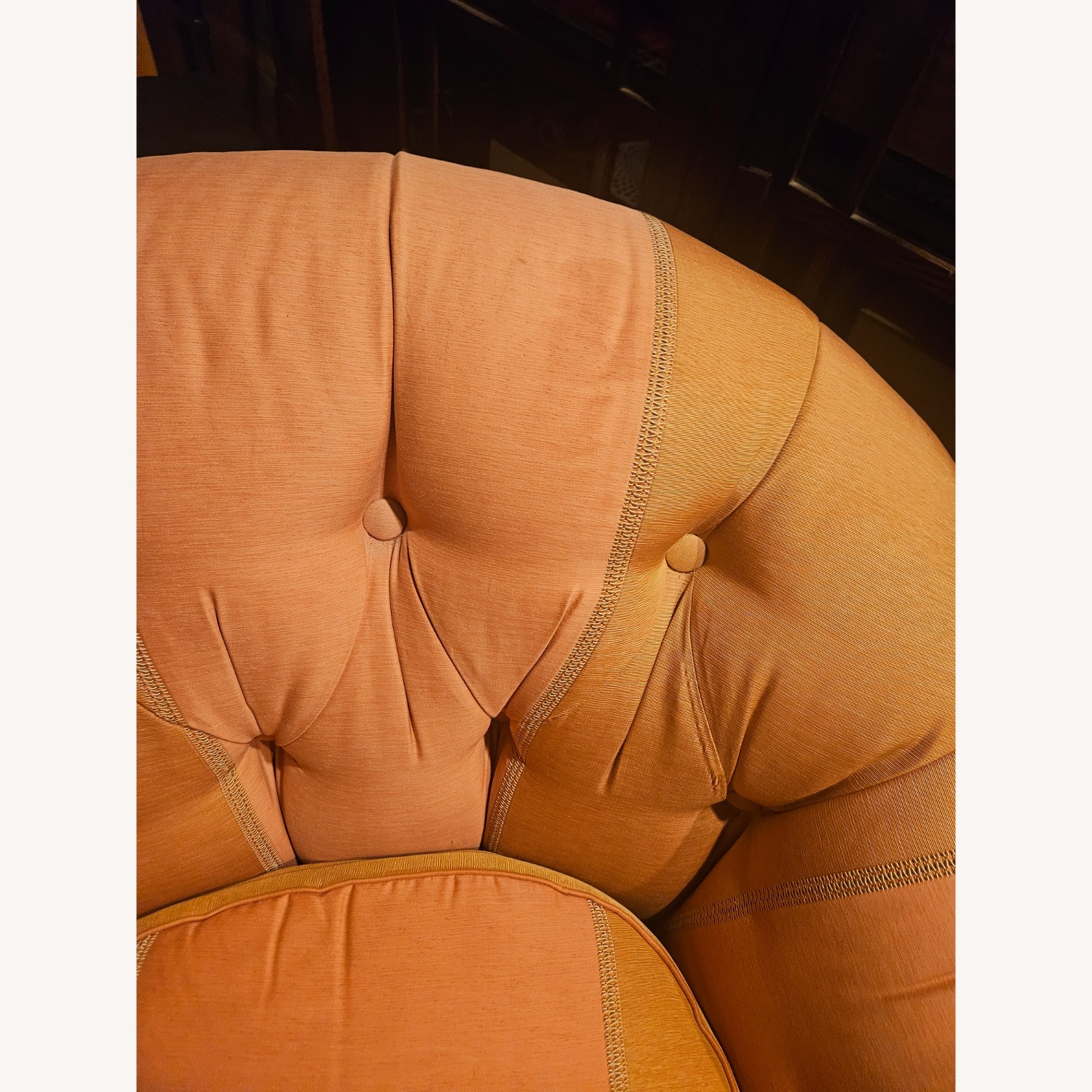 Orange Fabric Accent Chairs - image-5