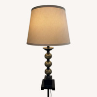 Raymour & Flanigan Dark Brown Wood Table Lamps