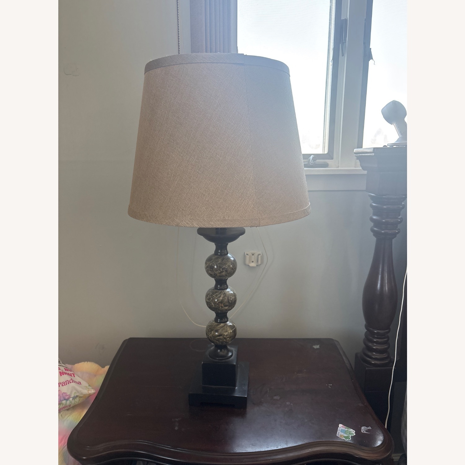 Raymour & Flanigan Dark Brown Wood Table Lamps - image-1