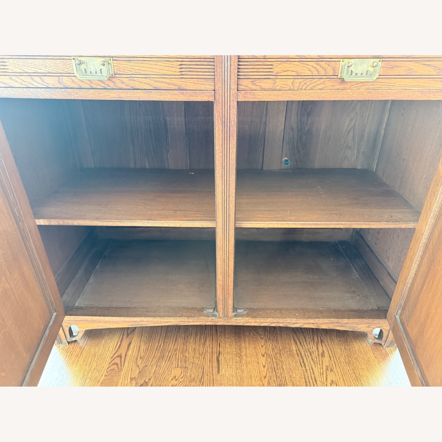 Vintage/Antique Dark Brown Media Storage - image-3