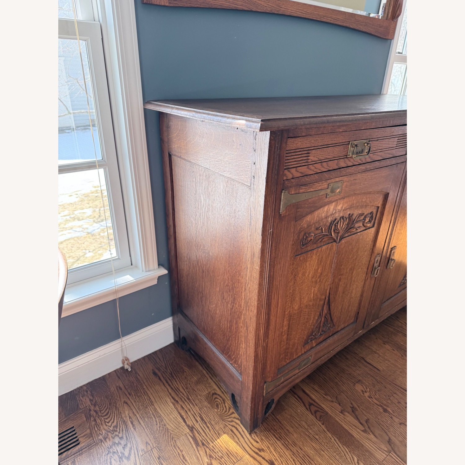 Vintage/Antique Dark Brown Media Storage - image-7