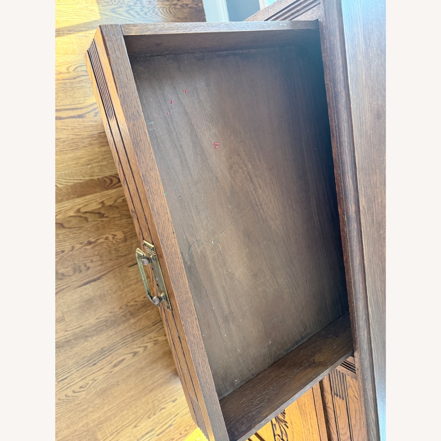 Vintage/Antique Dark Brown Media Storage - image-5