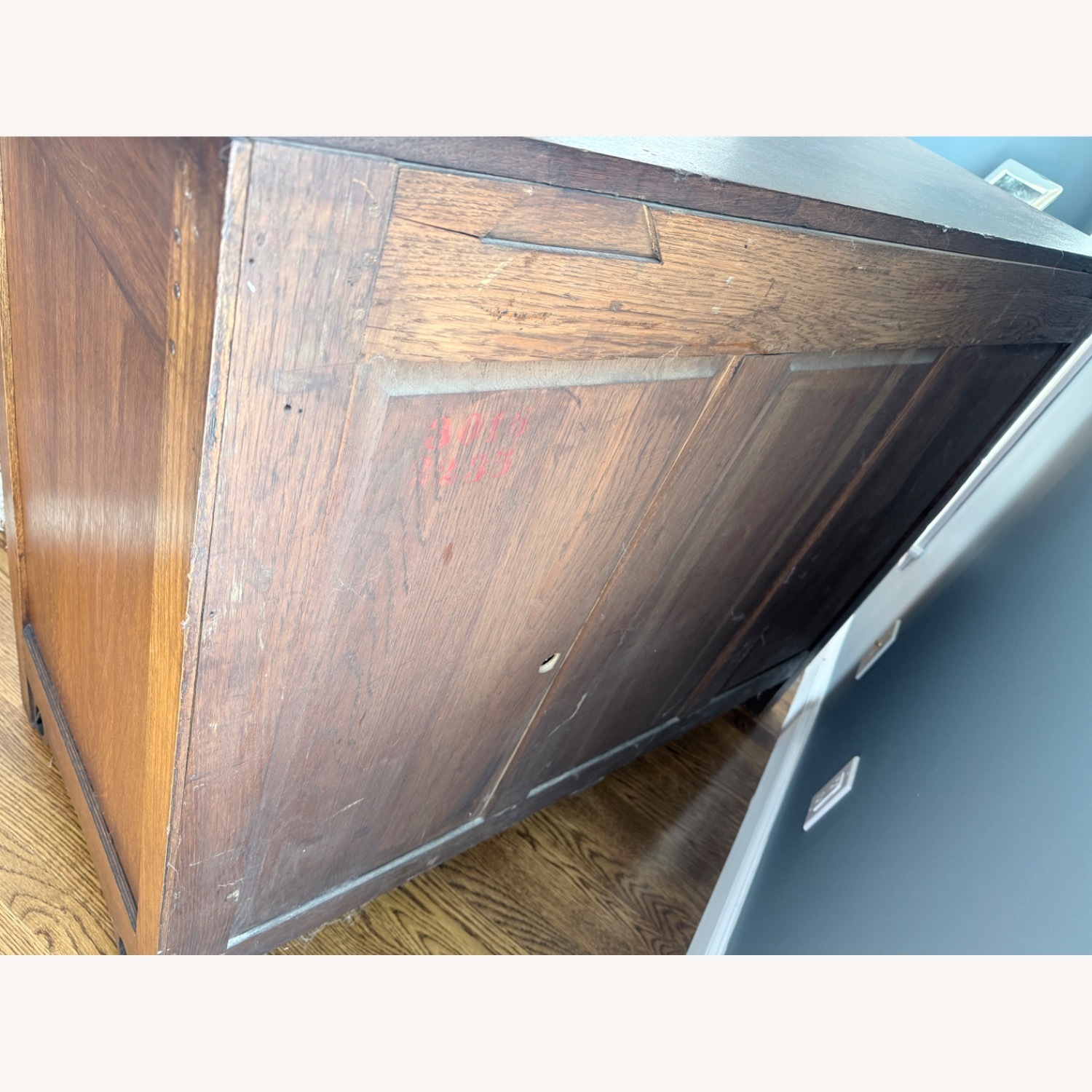 Vintage/Antique Dark Brown Media Storage - image-2