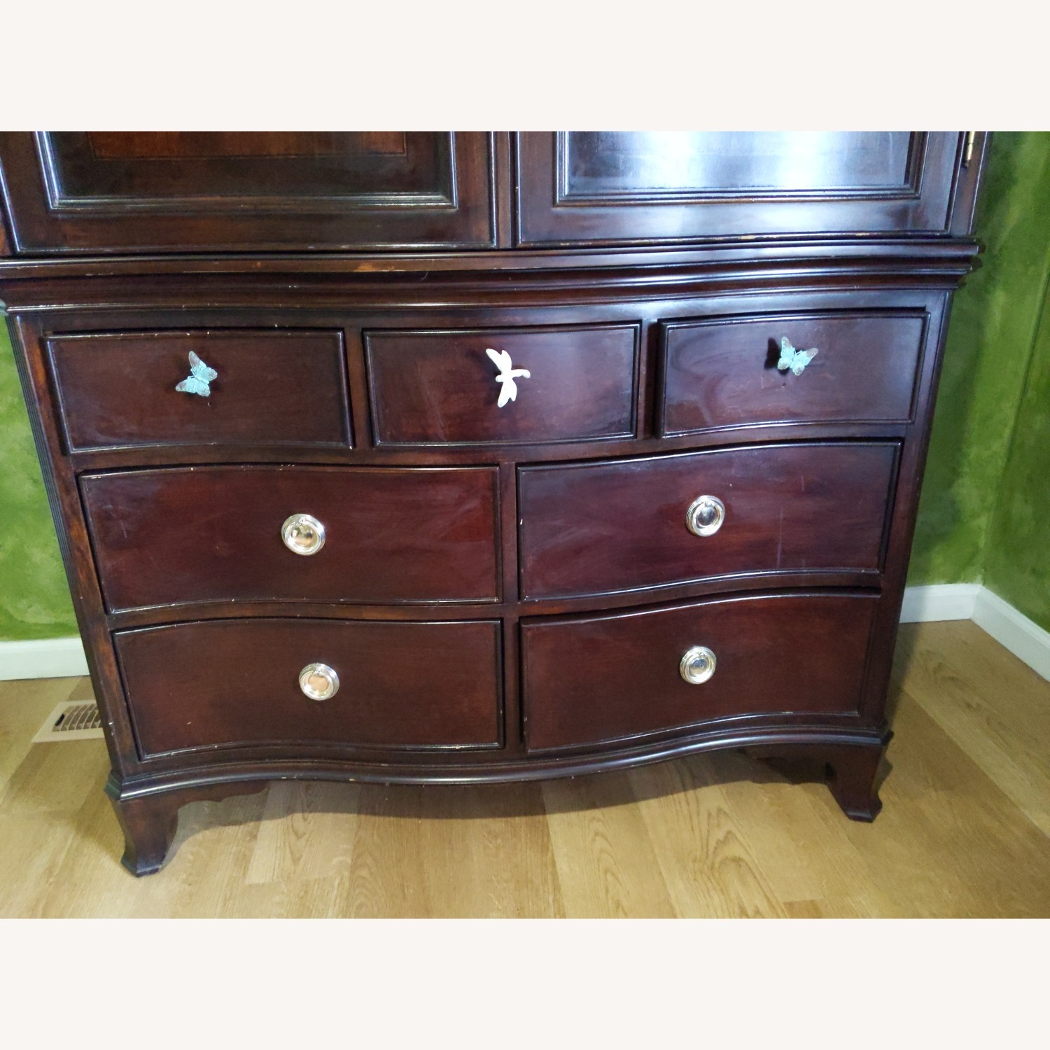 Brown Wood Armoire - image-3