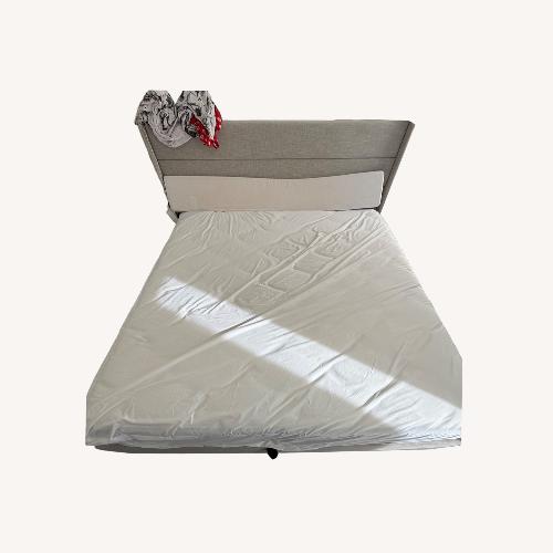 Used Light Gray Fabric King Bed for sale on AptDeco