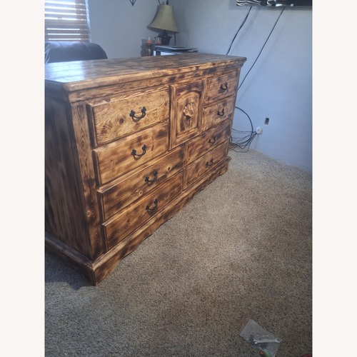Used Wood Burnt Dresser for sale on AptDeco