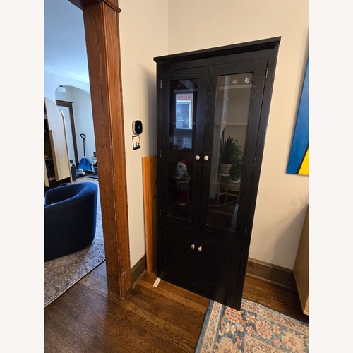 Used Crate & Barrel Black Wood Wall Unit for sale on AptDeco