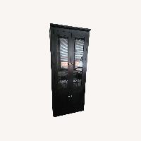 Crate & Barrel Black Wood Wall Unit