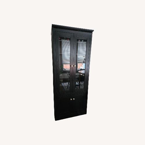 Used Crate & Barrel Black Wood Wall Unit for sale on AptDeco