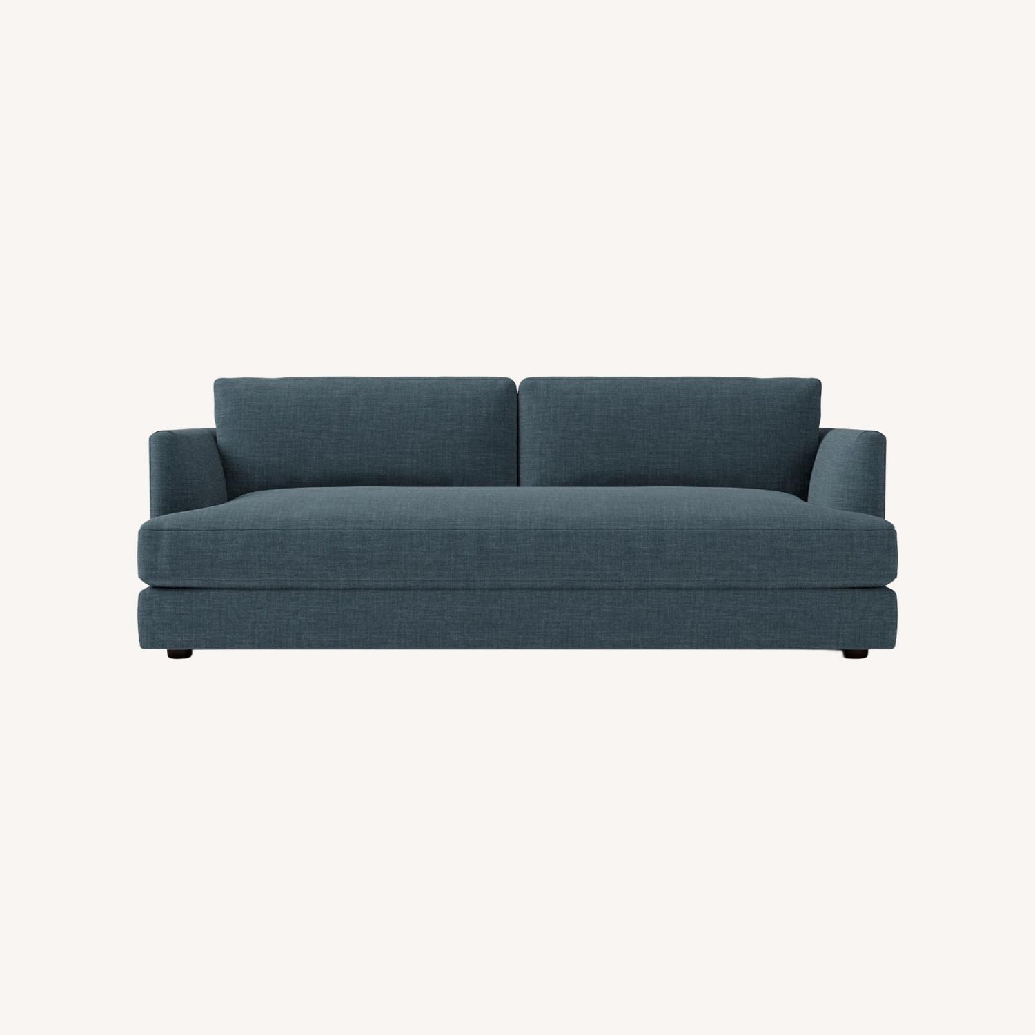 West Elm Haven Dark Gray Velvet Sleeper Sofa - image-5