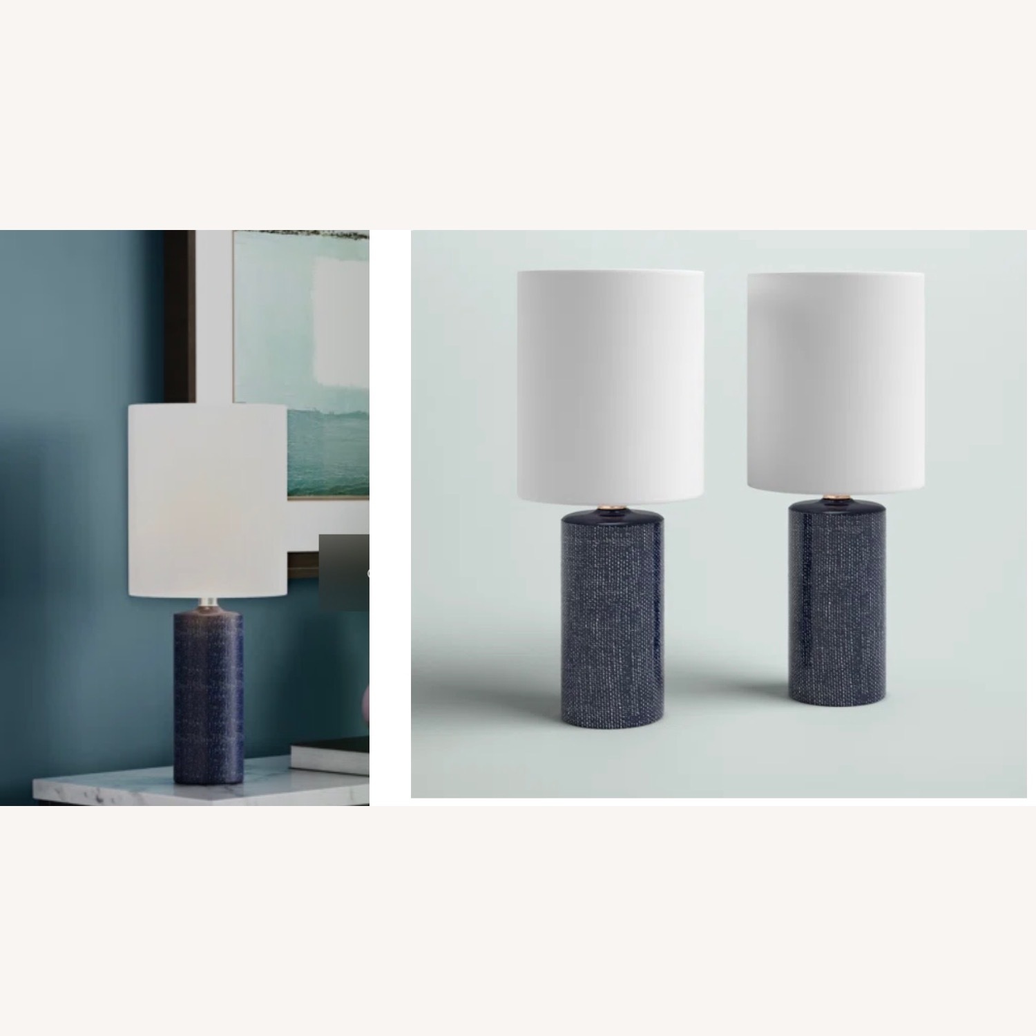 Everly Quinn Navy Velvet Queen Bed - image-4