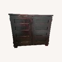 Crate & Barrel Black Wood Fold Out Desk