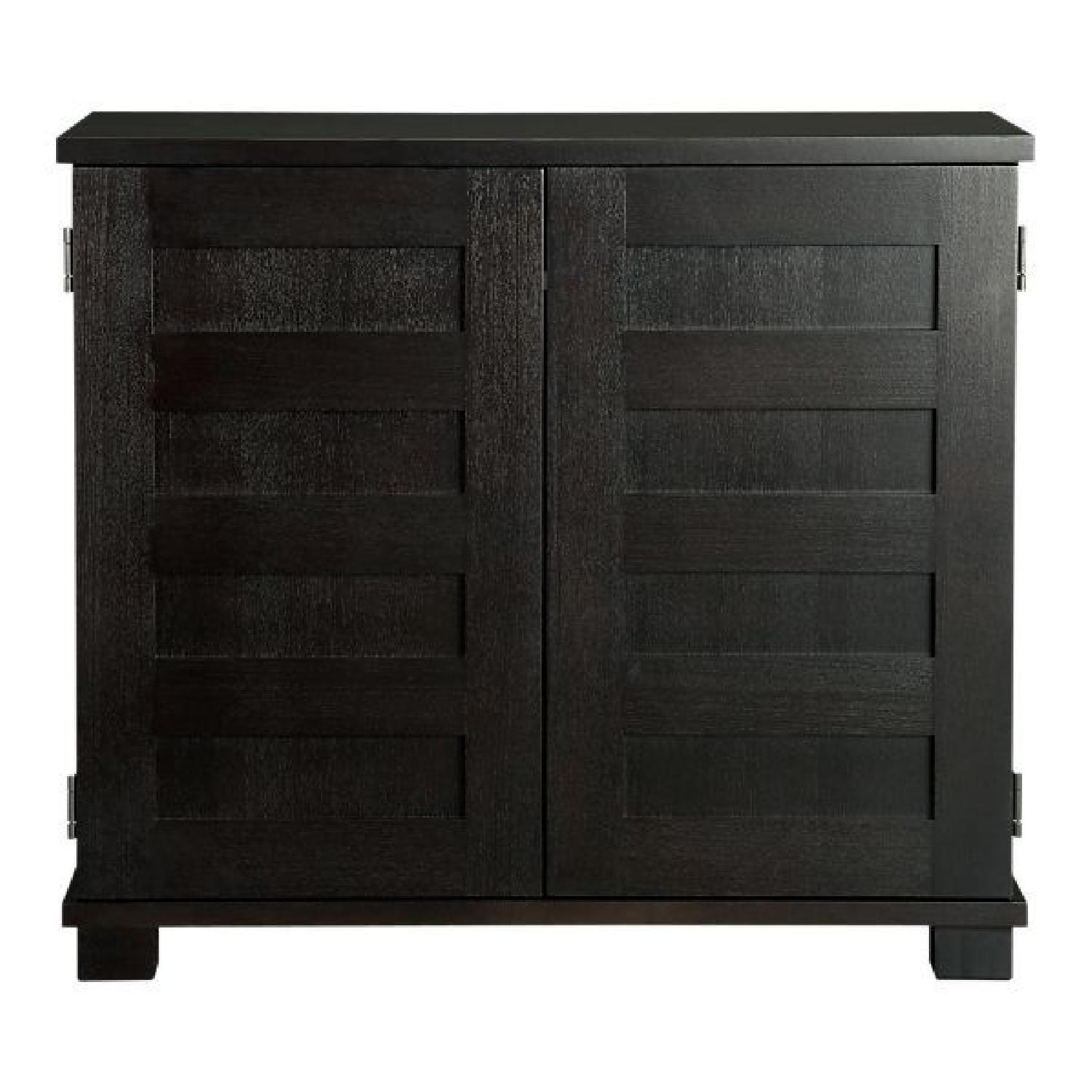 Crate & Barrel Black Wood Fold Out Desk - image-4