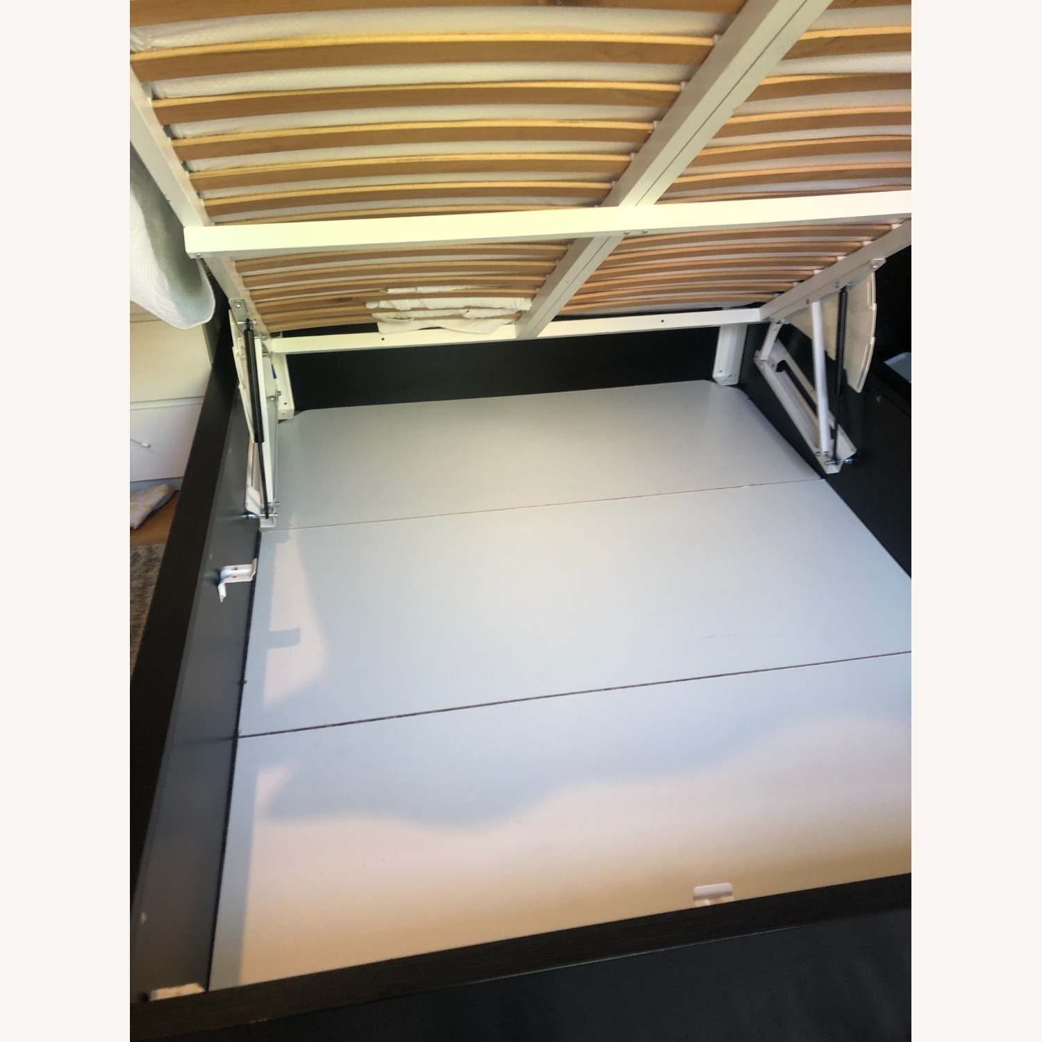 IKEA Malm Black Wood Queen Bed - image-1