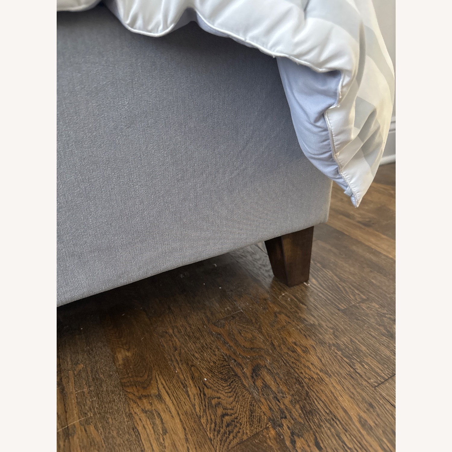 Performa Queen Gray Upholstered Panel Bed - image-3