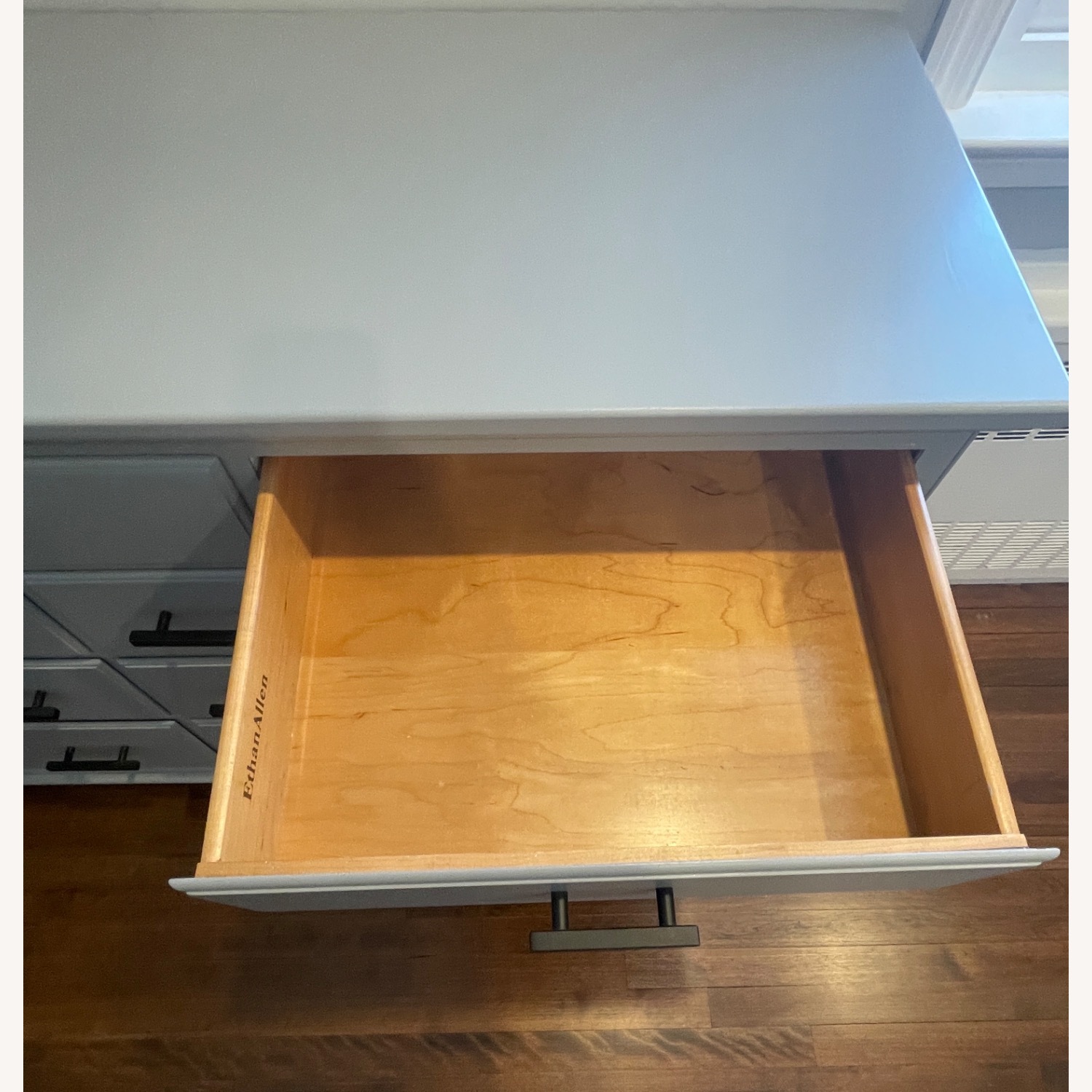 Ethan Allen Light Gray Wood Dresser - image-7