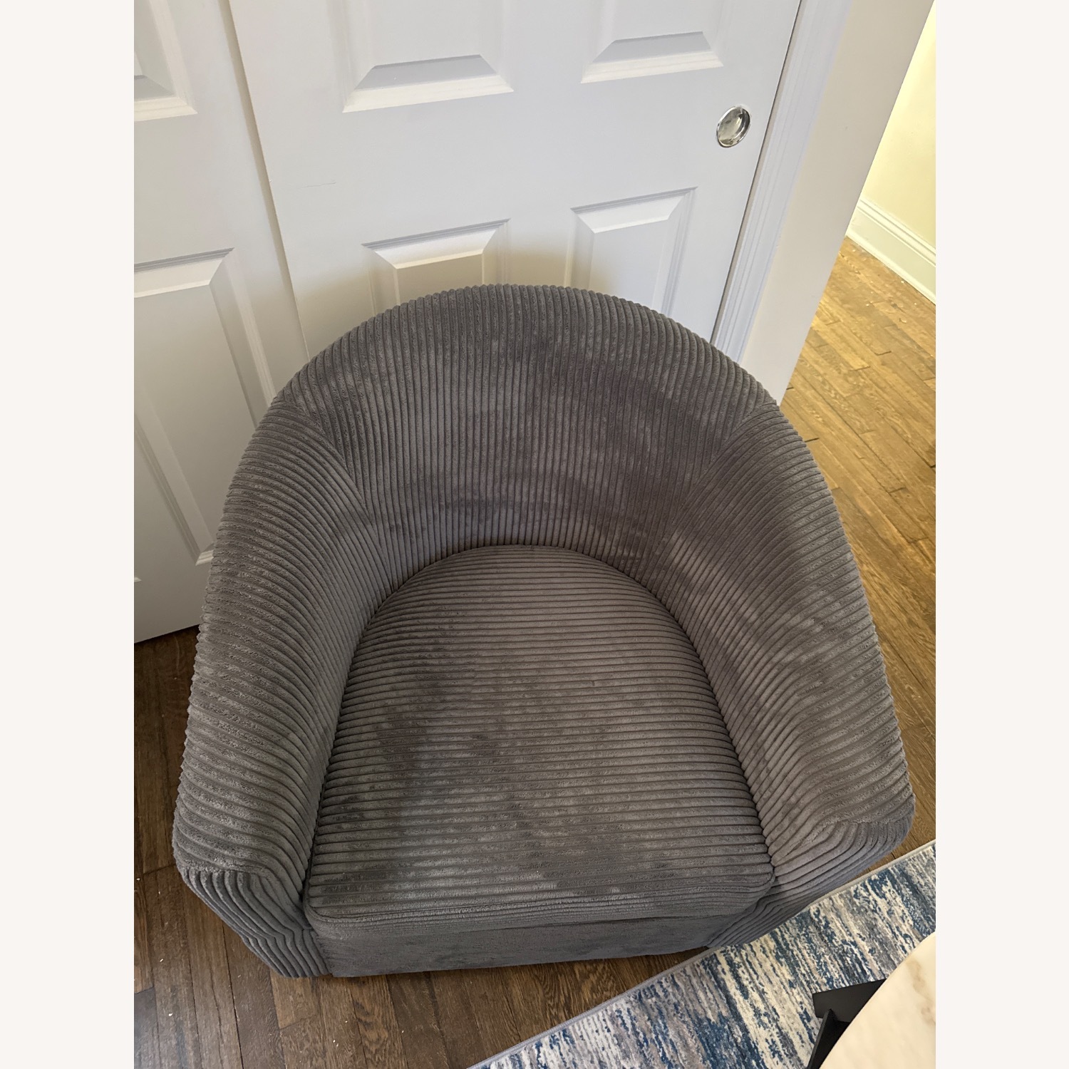 Aspens Charcoal Swivel Chair - image-4